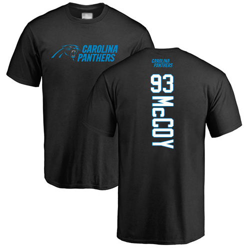Carolina Panthers Men Black Gerald McCoy Backer NFL Football #93 T Shirt->nfl t-shirts->Sports Accessory